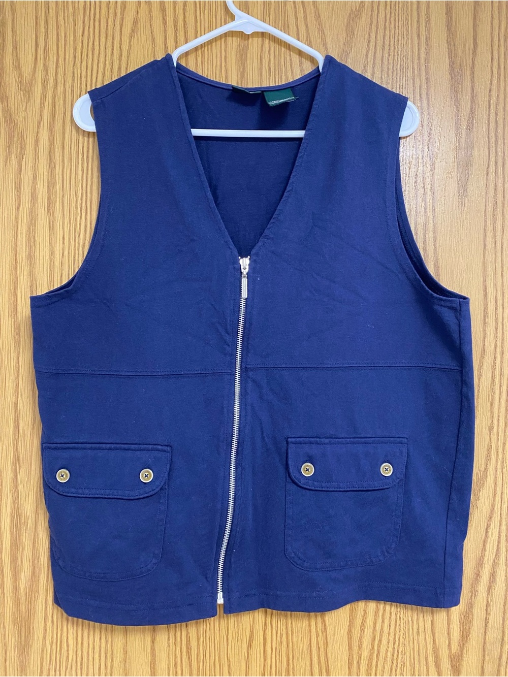 Hunt Club Navy Zip-Front Men's Vest